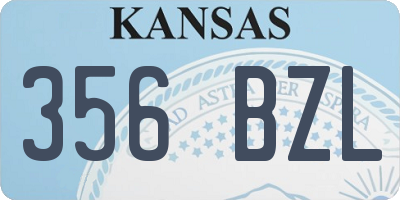 KS license plate 356BZL