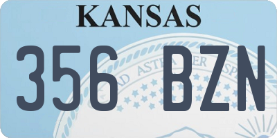 KS license plate 356BZN