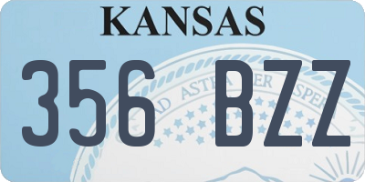 KS license plate 356BZZ