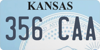 KS license plate 356CAA