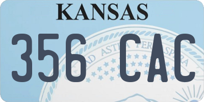 KS license plate 356CAC