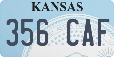 KS license plate 356CAF