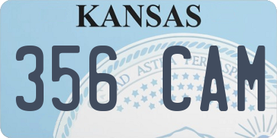 KS license plate 356CAM