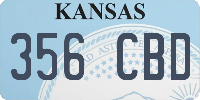 KS license plate 356CBD