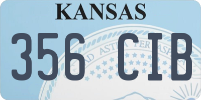 KS license plate 356CIB
