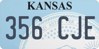 KS license plate 356CJE