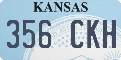 KS license plate 356CKH