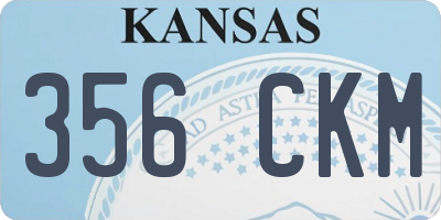 KS license plate 356CKM