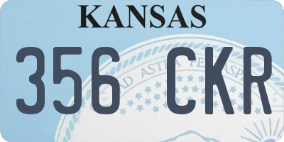KS license plate 356CKR