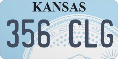 KS license plate 356CLG