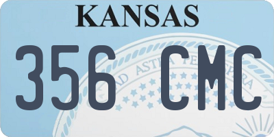 KS license plate 356CMC
