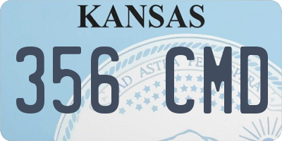 KS license plate 356CMD