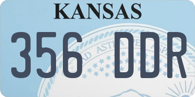 KS license plate 356DDR