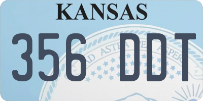 KS license plate 356DDT