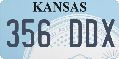 KS license plate 356DDX