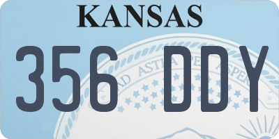KS license plate 356DDY