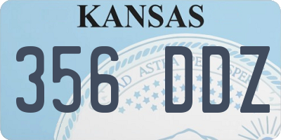 KS license plate 356DDZ