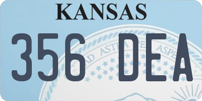 KS license plate 356DEA