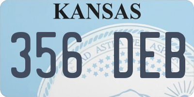 KS license plate 356DEB