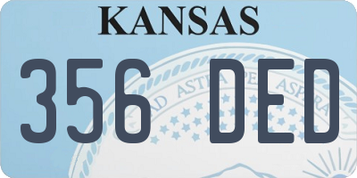KS license plate 356DED