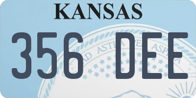 KS license plate 356DEE