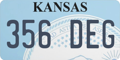 KS license plate 356DEG