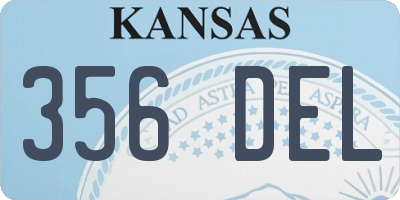 KS license plate 356DEL