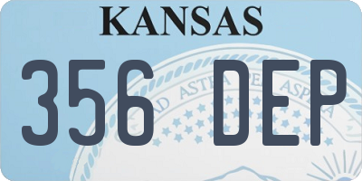 KS license plate 356DEP