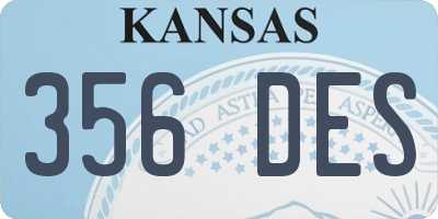 KS license plate 356DES