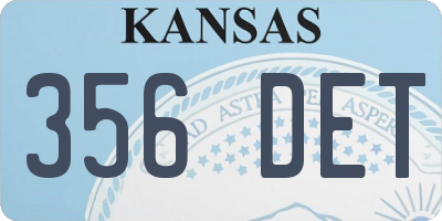 KS license plate 356DET