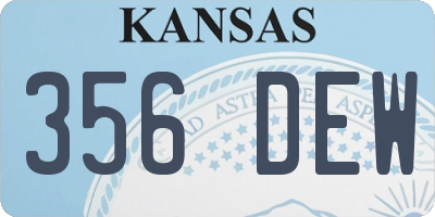KS license plate 356DEW