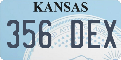 KS license plate 356DEX