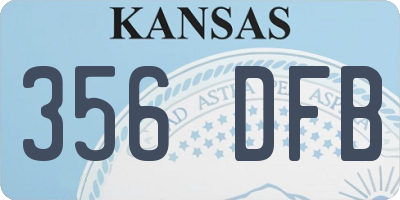 KS license plate 356DFB