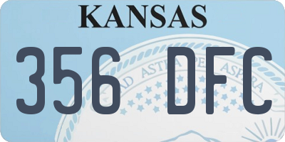 KS license plate 356DFC