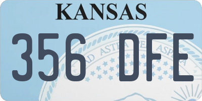 KS license plate 356DFE