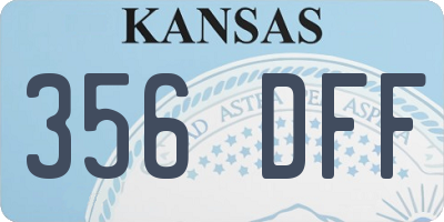 KS license plate 356DFF