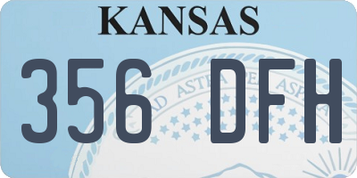 KS license plate 356DFH