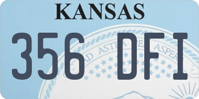 KS license plate 356DFI