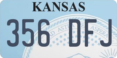 KS license plate 356DFJ