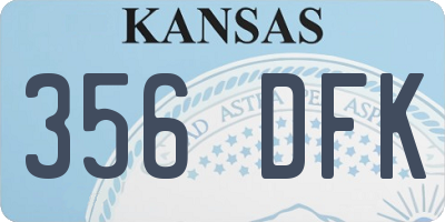 KS license plate 356DFK