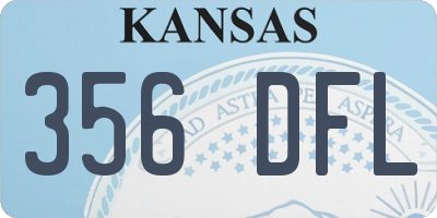 KS license plate 356DFL