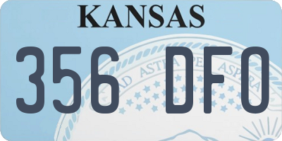 KS license plate 356DFO