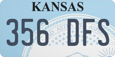KS license plate 356DFS