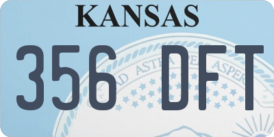 KS license plate 356DFT