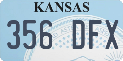 KS license plate 356DFX