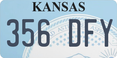 KS license plate 356DFY