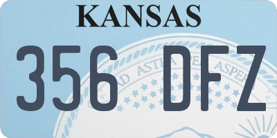 KS license plate 356DFZ