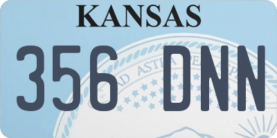 KS license plate 356DNN