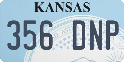 KS license plate 356DNP