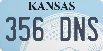 KS license plate 356DNS